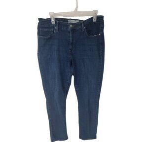 Levi's Women's Mid-Rise Skinny Jeans Blue Dark Wash Size 16 Normcore Classic